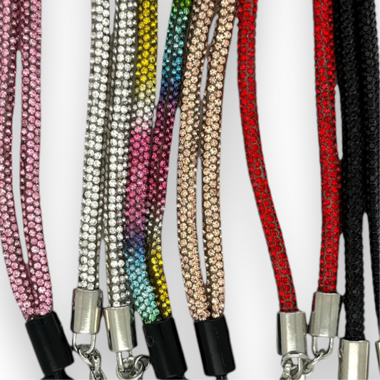 Crossbody Phone Lanyard – Diamanté Phone Necklace Strap – Denoon London – view 2