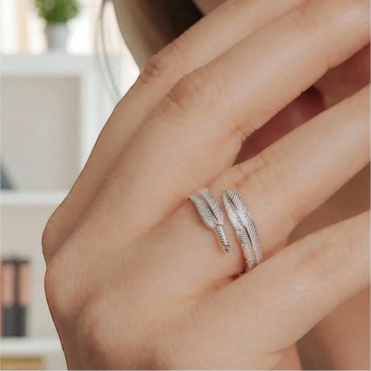 Denoon London Feather Ring, silver-tone – view 1