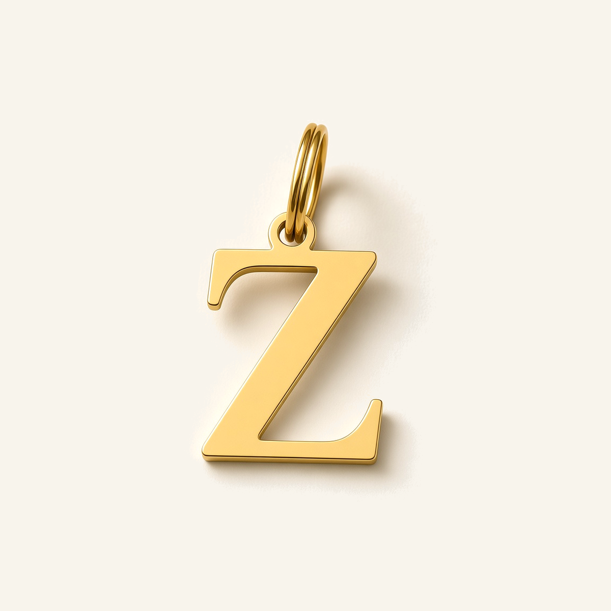 Denoon London Classic Initial necklace, letter Z, gold-tone