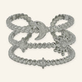 Moon and Stars Ring – Three Layer Adjustable Celestial Ring – Denoon London