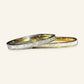 Denoon London Baguette Crystal Bangle Bracelet – silver-tone (shown with gold-tone) – view 1