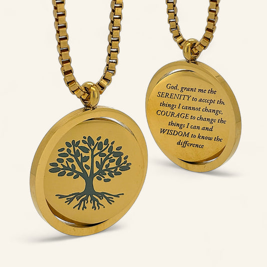 Denoon London Serenity Prayer Necklace, gold-tone – view 1
