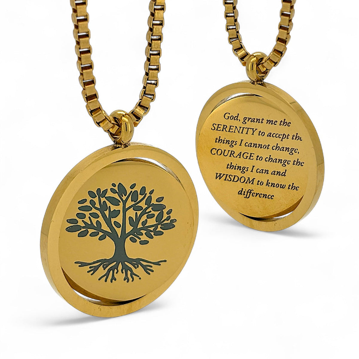 Denoon London Serenity Prayer Necklace, gold-tone – view 1