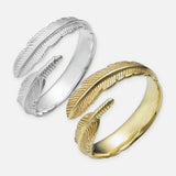 Denoon London Feather Ring – gold-tone (shown with silver-tone) – view 1