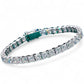 Denoon London Square Cut Tennis Bracelet, silver-tone – view 3