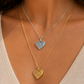 Denoon London Angel Wing Heart Necklace – silver-tone (shown with gold-tone) – view 2