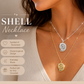 Denoon London Shell Pendant Necklace – gold-tone (shown with silver-tone) – view 2