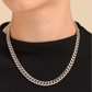Denoon London Cuban Link Chain Necklace 7mm, 55cm, silver-tone – view 1