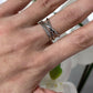Denoon London Crossover Statement Ring, silver-tone – view 3