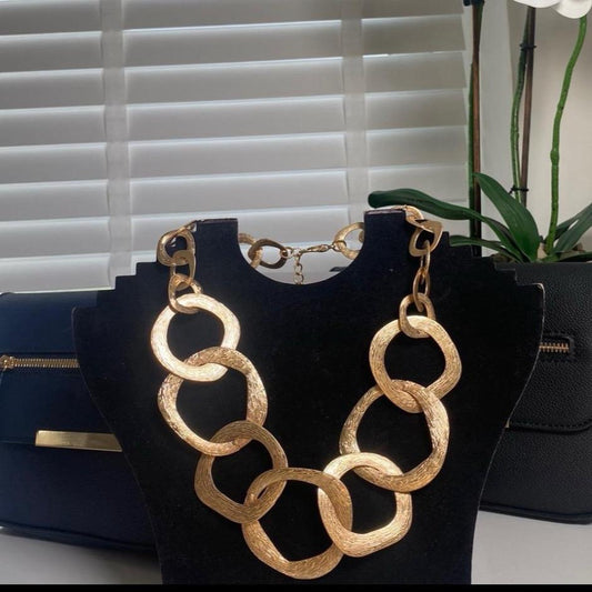 Denoon London Chunky Chain Statement Necklace, gold-tone – view 1