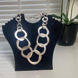 Denoon London Chunky Chain Statement Necklace, silver-tone – view 1