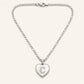 Denoon London Initial Heart Necklace, silver-tone – view 1