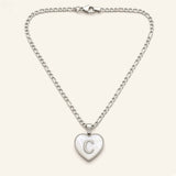 Denoon London Initial Heart Necklace, silver-tone – view 1