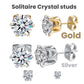 Denoon London Crystal Stud Earrings Set of 3 – gold-tone (shown with silver-tone) – view 3