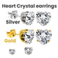 Denoon London Crystal Stud Earrings Set of 3 – gold-tone (shown with silver-tone) – view 4