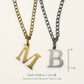 Denoon London Classic Initial necklace pendant shown at 1 cm with ruler