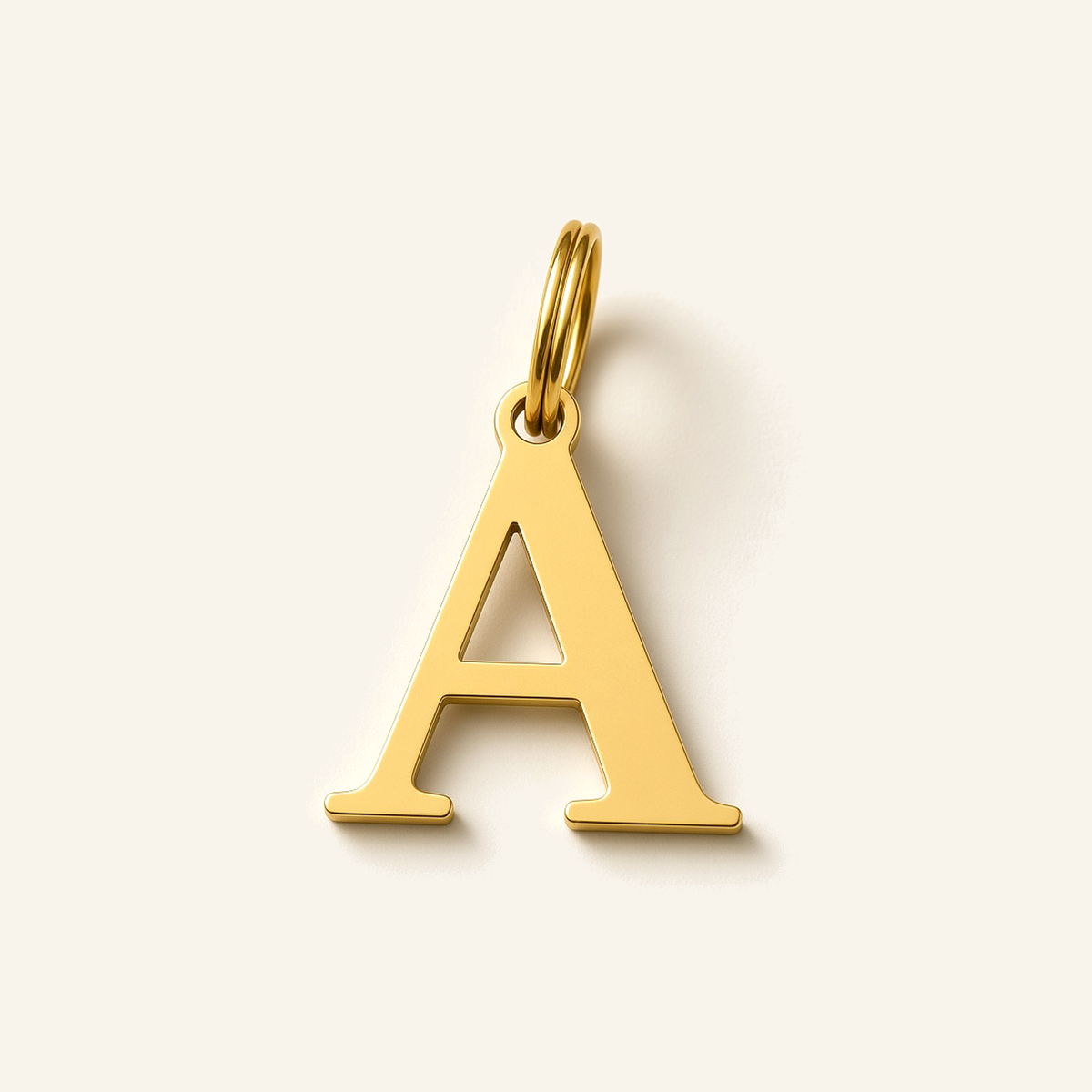 Denoon London Classic Initial necklace, letter A, gold-tone