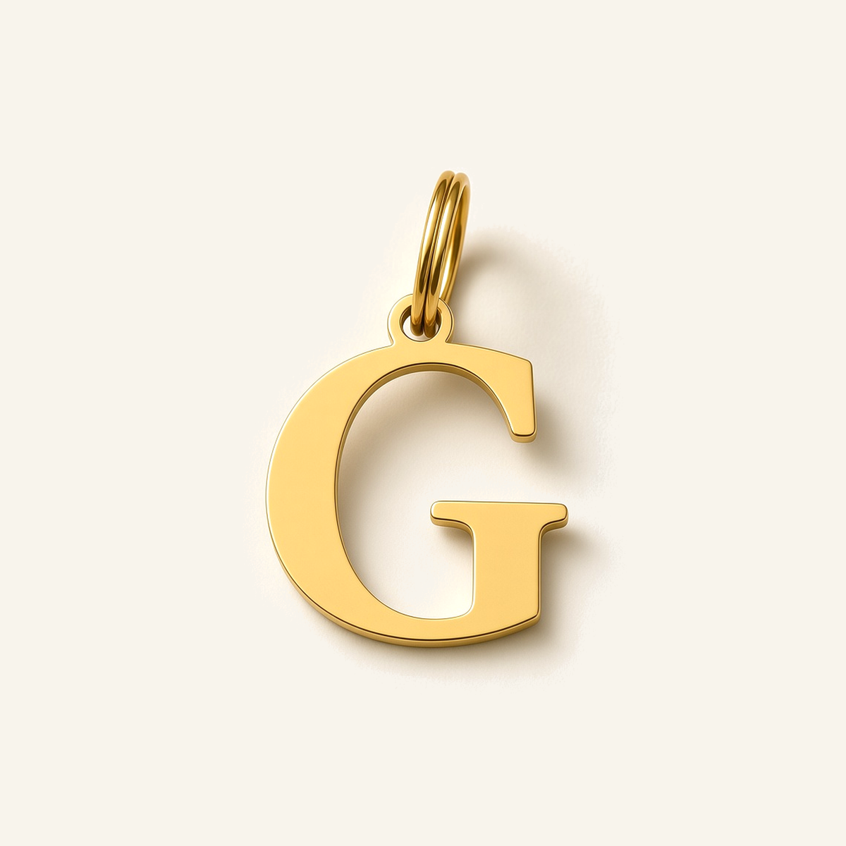 Denoon London Classic Initial necklace, letter G, gold-tone