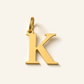 Denoon London Classic Initial necklace, letter K, gold-tone