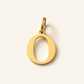 Denoon London Classic Initial necklace, letter O, gold-tone