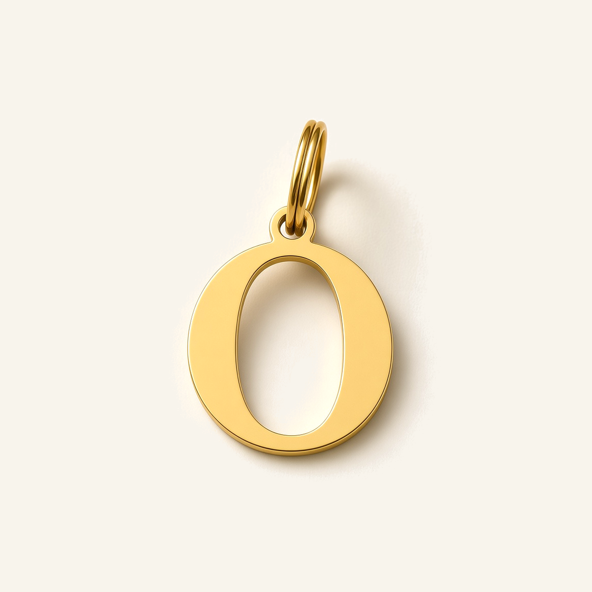 Denoon London Classic Initial necklace, letter O, gold-tone