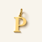 Denoon London Classic Initial necklace, letter P, gold-tone