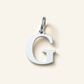 Denoon London Classic Initial necklace, letter G, silver-tone