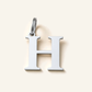 Denoon London Classic Initial necklace, letter H, silver-tone