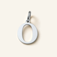 Denoon London Classic Initial necklace, letter O, silver-tone