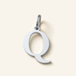 Denoon London Classic Initial necklace, letter Q, silver-tone