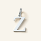 Denoon London Classic Initial necklace, letter Z, silver-tone