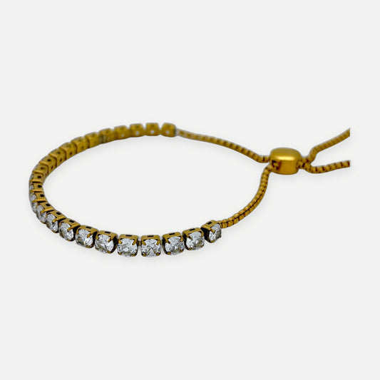 Adjustable Tennis Bracelet – Stainless Steel, Silver, Gold or Rose Gold – Denoon London