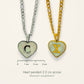 Denoon London Initial Heart necklace pendant shown at 2.2 cm with ruler