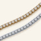 Denoon London Adjustable Tennis Bracelet in silver-tone and gold-tone