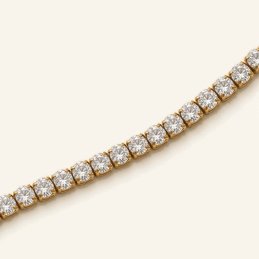 Denoon London Adjustable Tennis Bracelet, gold-tone – flat lay